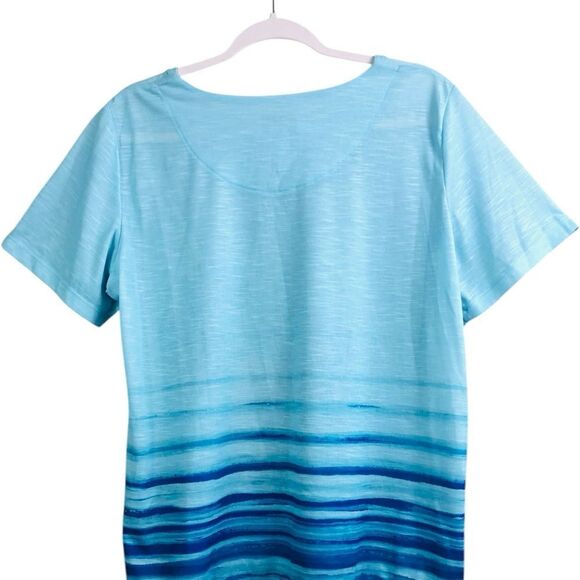 Alfred Dunner Blue Pineapple Graphic T-Shirt - Picture 2 of 8